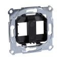 D-life - prise support double rj45 compatible conn keystone - noir - méca seul