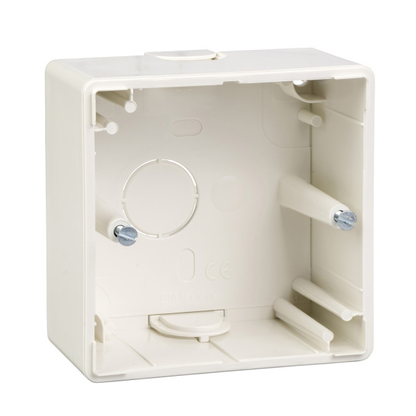 BOITIER EN SAILLIE SIMPLE Merten Artec 1 poste Blanc Brillant