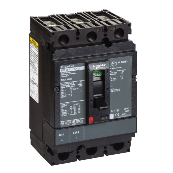 Powerpact H - Disjoncteur 150a - Avec Bornes - 35ka - Tmd - 40a - 3p 3d