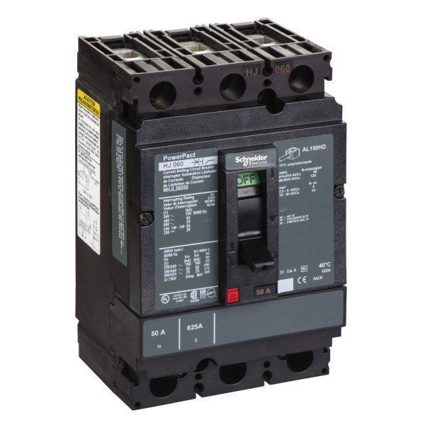 Powerpact H - Disjoncteur 150a - Avec Bornes - 65ka - Tmd - 50a - 3p 3d