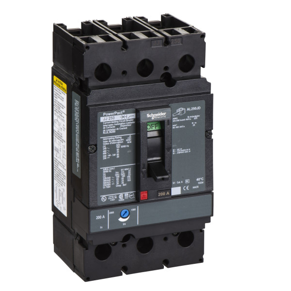 Powerpact J - Disjoncteur 250a - Avec Bornes - 65ka - Tmd - 200 A - 3p 3d