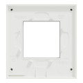 Unica Pure - plaque de finition - Aluminium liseré Blanc - 1 poste