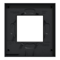 Unica Pure - plaque de finition - Gomme noire liseré Anthracite - 1 poste