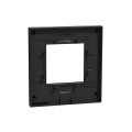 Unica Pure - plaque de finition - Gomme noire liseré Anthracite - 1 poste
