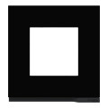 Unica Pure - plaque de finition - Gomme noire liseré Anthracite - 1 poste