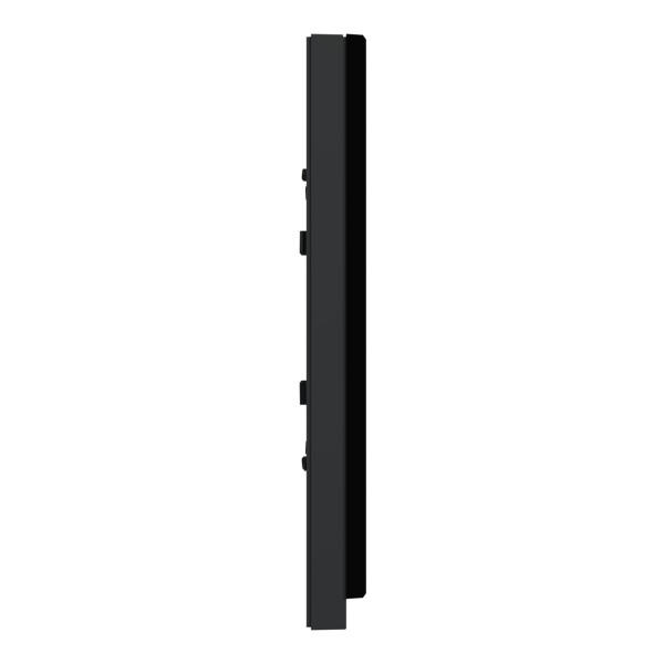 Unica Pure - plaque de finition - Gomme noire liseré Anthracite - 1 poste