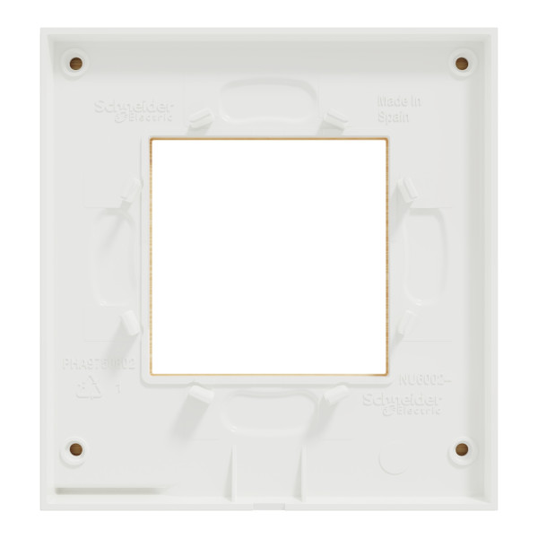 Unica Pure - plaque de finition - Bois nordique liseré Blanc - 1 poste