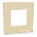 Unica Pure - plaque de finition - Bois nordique liseré Blanc - 1 poste