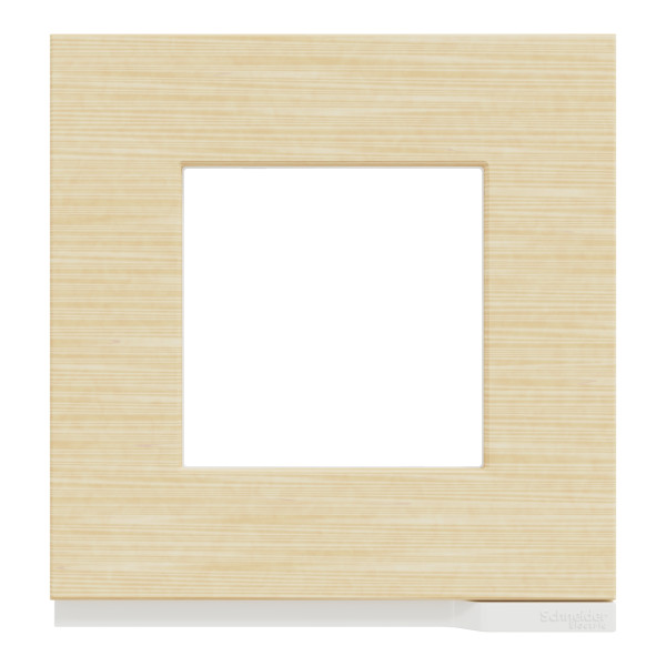 Unica Pure - plaque de finition - Bois nordique liseré Blanc - 1 poste