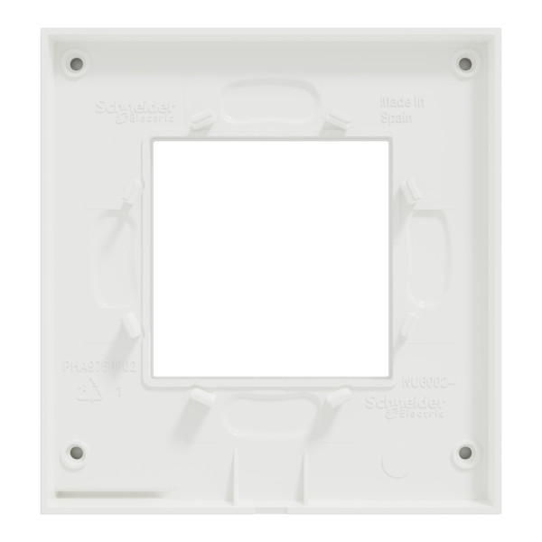 Unica Pure - plaque de finition - Givre blanc liseré Blanc - 1 poste