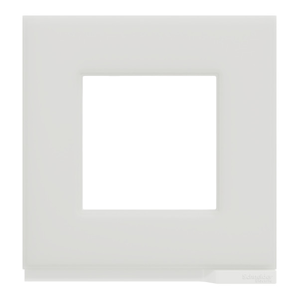 Unica Pure - plaque de finition - Givre blanc liseré Blanc - 1 poste