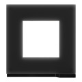 Unica Pure - plaque de finition - Givre noir liseré Anthracite - 1 poste
