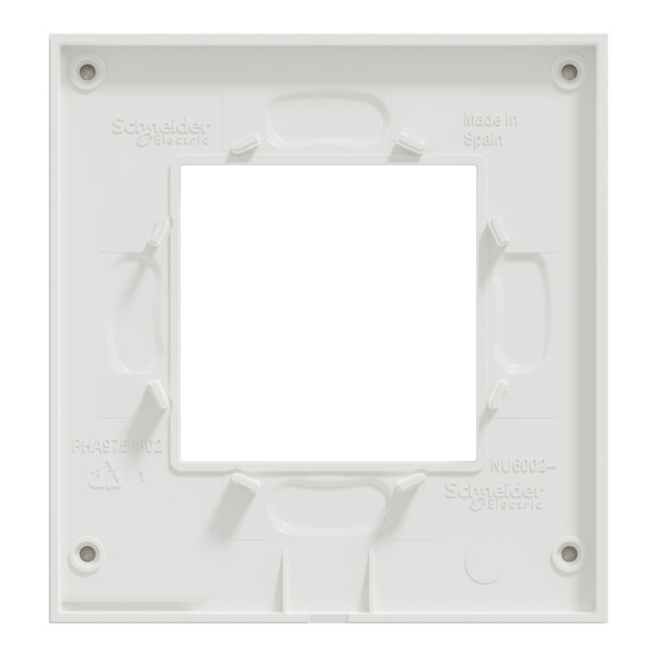 Unica Pure - plaque de finition - Translucide liseré Blanc - 1 poste