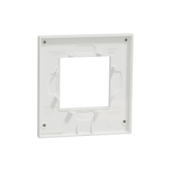Unica Pure - plaque de finition - Translucide liseré Blanc - 1 poste