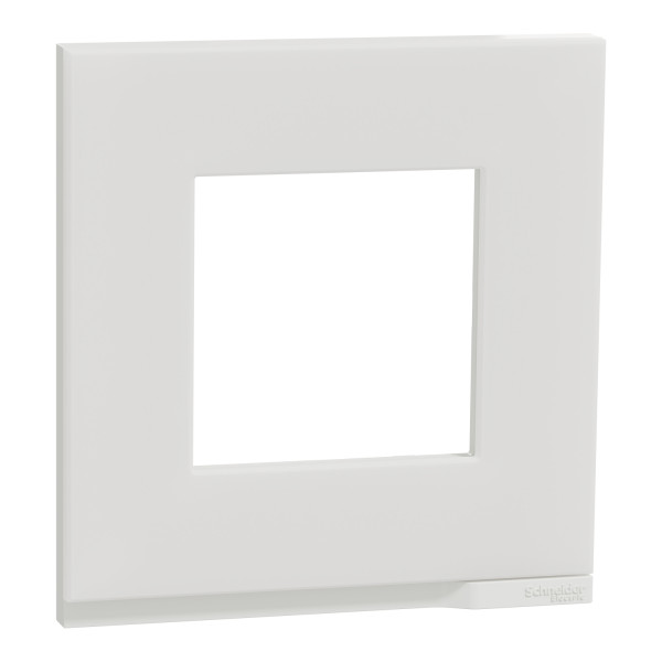 Unica Pure - plaque de finition - Translucide liseré Blanc - 1 poste