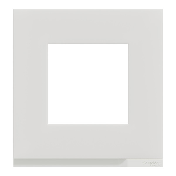 Unica Pure - plaque de finition - Translucide liseré Blanc - 1 poste