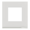 Unica Pure - plaque de finition - Translucide liseré Blanc - 1 poste
