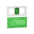 Support de Fixation Plastique 4 Modules 2 Postes avec Protection de Chantier Unica Schneider