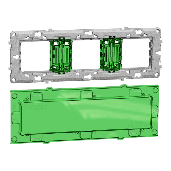 Support de Fixation Zamac 6 à 8 Modules 3 Postes avec Protection de Chantier Unica Schneider
