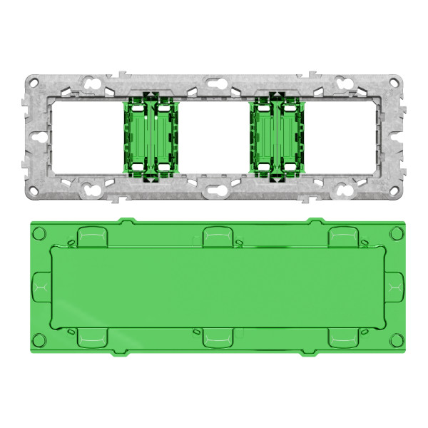 Support de Fixation Zamac 6 à 8 Modules 3 Postes avec Protection de Chantier Unica Schneider