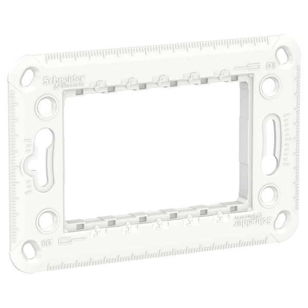 Schneider unica2 - support de fixation 3 mod - plastique
