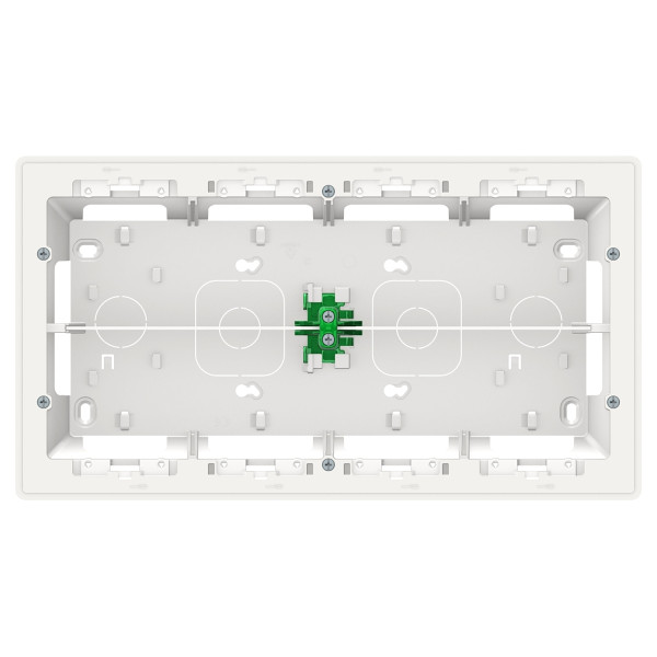 Schneider unica2 - boîte de concentration saillie - 2 rang de 10 mod - blanc anti - à compl