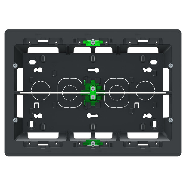 Schneider unica2 - boîte de concentration saillie - 2 rang de 8 mod - anthracite - à compl