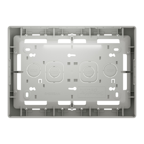 Unica - boîte de concentration saillie - 3 colones de 4 modules - blanc
