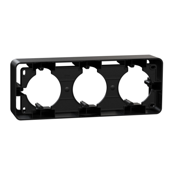 Unica - boîte en saillie - anthracite - 3 postes