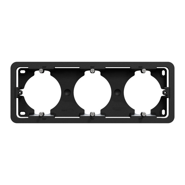Unica - boîte en saillie - anthracite - 3 postes