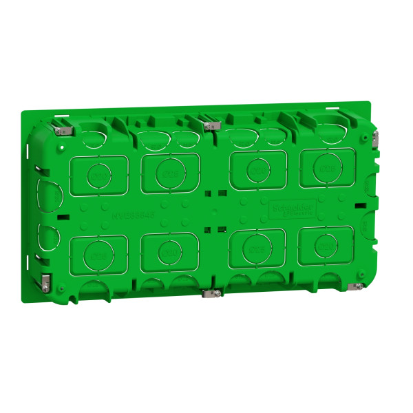 Schneider unica2 - boîte de concentration encastrée - 2 rangées de 10 mod - à compléter