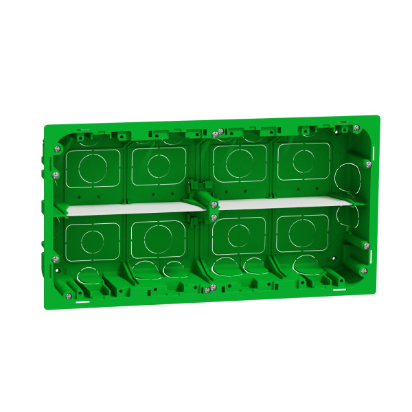 Schneider unica2 - boîte de concentration encastrée - 2 rangées de 10 mod - à compléter