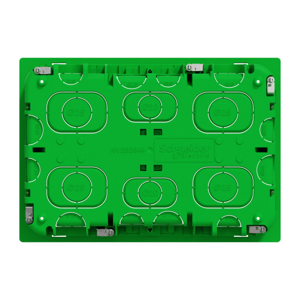 Schneider unica2 - boîte de concentration encastrée - 2 rangées de 8 mod - à compléter