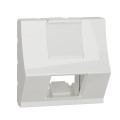 Schneider unica2 - prise pour 1 rj45 s-one incliné - 2 mod - blanc antimicrob - méca seul