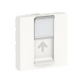 Schneider unica2 - prise pour 1 rj45 s-one - spéciale goulotte - 2 mod - blanc - méca seul