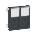 Schneider unica2 - prise pour 2 rj45 s-one - 2 mod - anthracite - méca seul