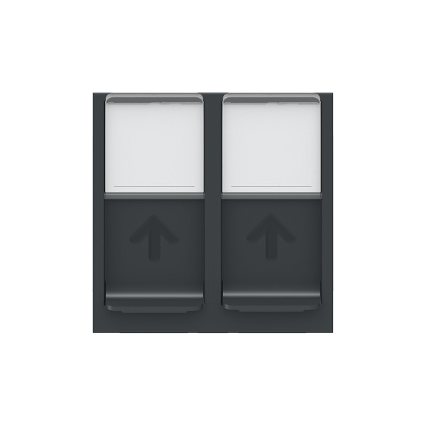 Schneider unica2 - prise pour 2 rj45 s-one - 2 mod - anthracite - méca seul
