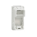 Unica - prise pour 1 rj45 keystone/systimax - 1 mod - blanc antibact - méca seul