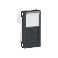 Schneider unica2 - prise pour 1 rj45 keystone/systimax - 1 mod - anthracite - méca seul