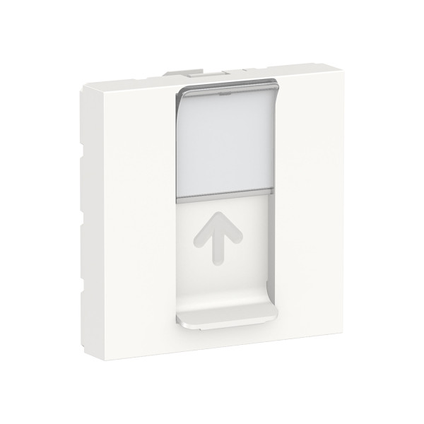 Schneider unica2 - prise pour 1 rj45 keystone/systimax - 2 mod blanc - méca seul