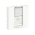 Schneider unica2 - prise pour 1 rj45 keystone/systimax - 2 mod blanc - méca seul