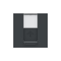 Schneider unica2 - prise pour 1 rj45 keystone/systimax - 2 mod - anthracite - méca seul