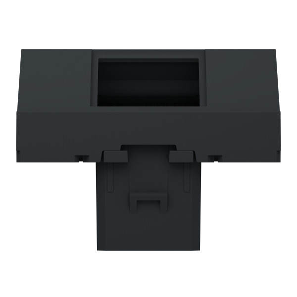 Schneider unica2 - prise pour 1 rj45 keystone/systimax - 2 mod incliné - anthra - méca seul