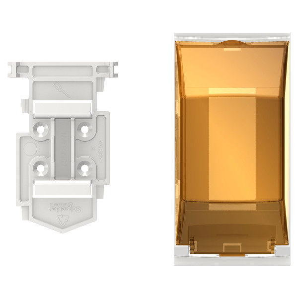 Schneider unica2 - accessoire rail din - 1 ou 2 mod de 18mm - pour poteau optiline