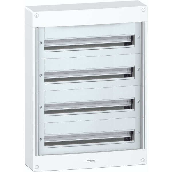 Coffret en saillie 4 rangées 24 modules Pragma - 160A - sans porte - blanc