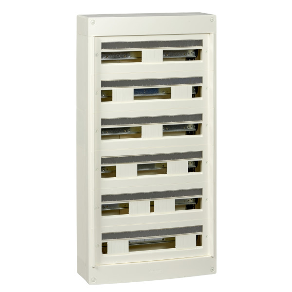 Pragma - coffret en saillie 6 rangées 24 modules - 160A - sans porte - blanc - Schneider Electric - PRA10270W
