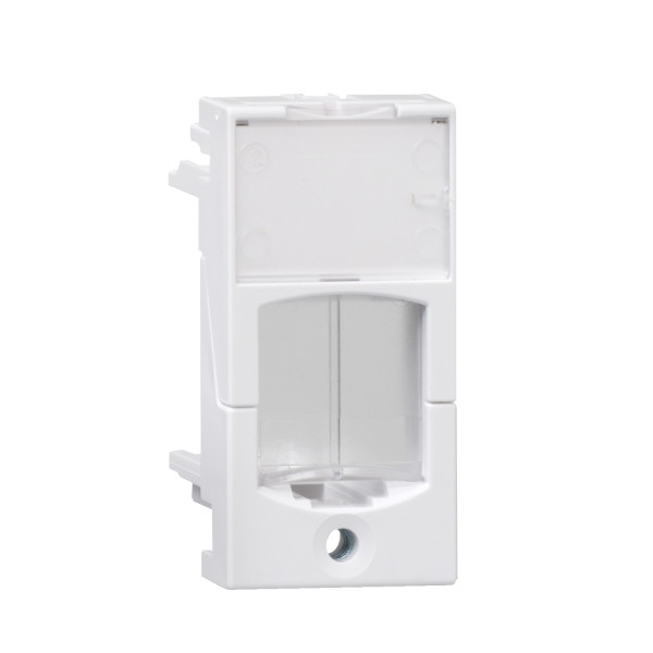 Actassi - support adaptable 22,5x45mm blanc polaire - volet incolore