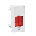 Actassi - support adaptable 22,5x45mm blanc polaire - volet rouge