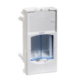 Actassi - support non-adaptable 22,5x45mm blanc polaire - volet bleu