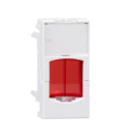 Actassi - support non-adaptable 22,5x45mm blanc polaire - volet rouge